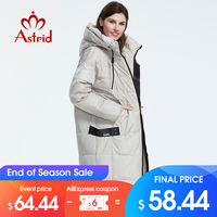 Astrid 2021 zima nowy nabytek dół kurtki kobiety luźne ubrania odzieży wierzchniej jakości z kapturem moda styl płaszcz zimowy AR-7038 1